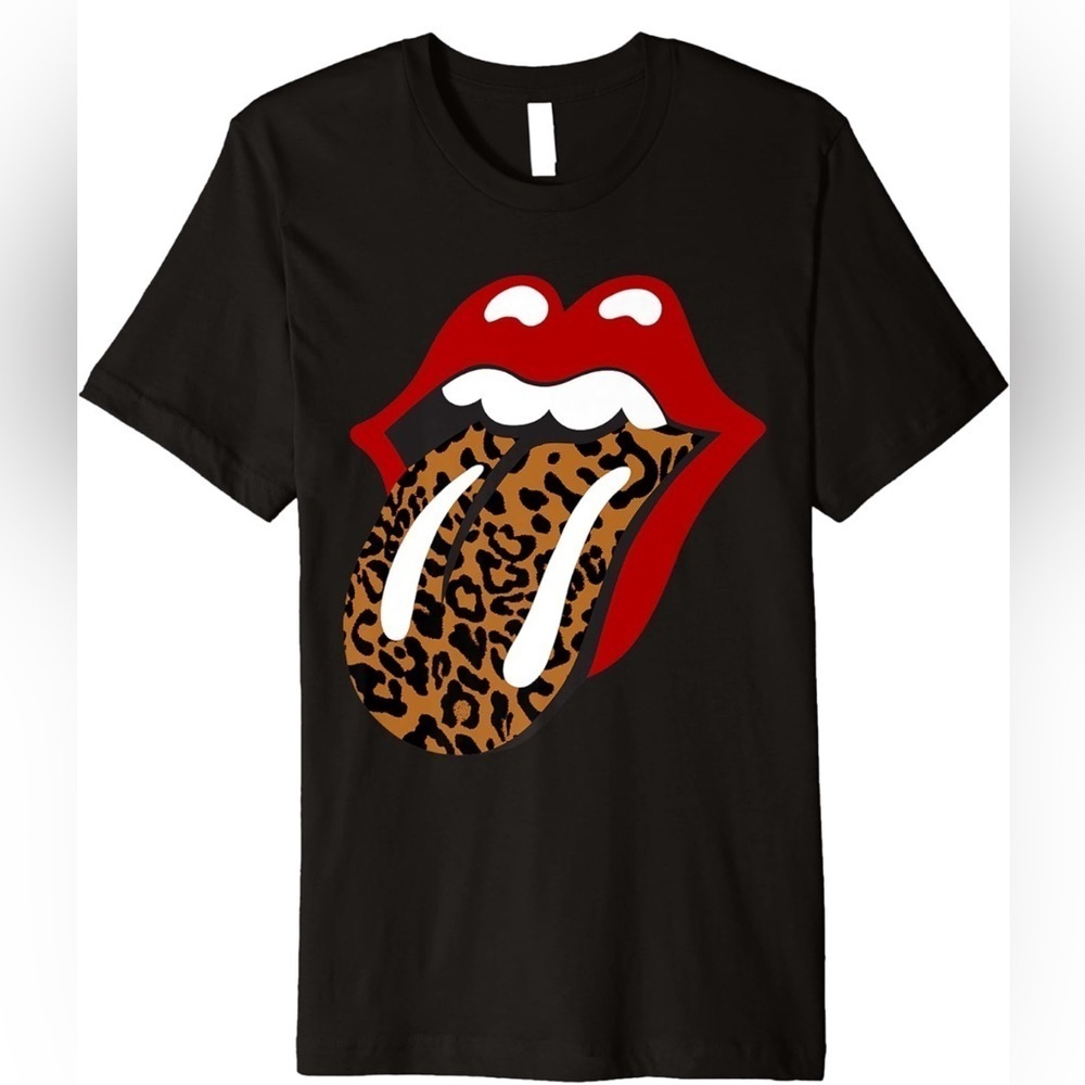 NWOT- Rolling Stones Classic Leopard Tongue Premium T-Shirt - Adult Unisex